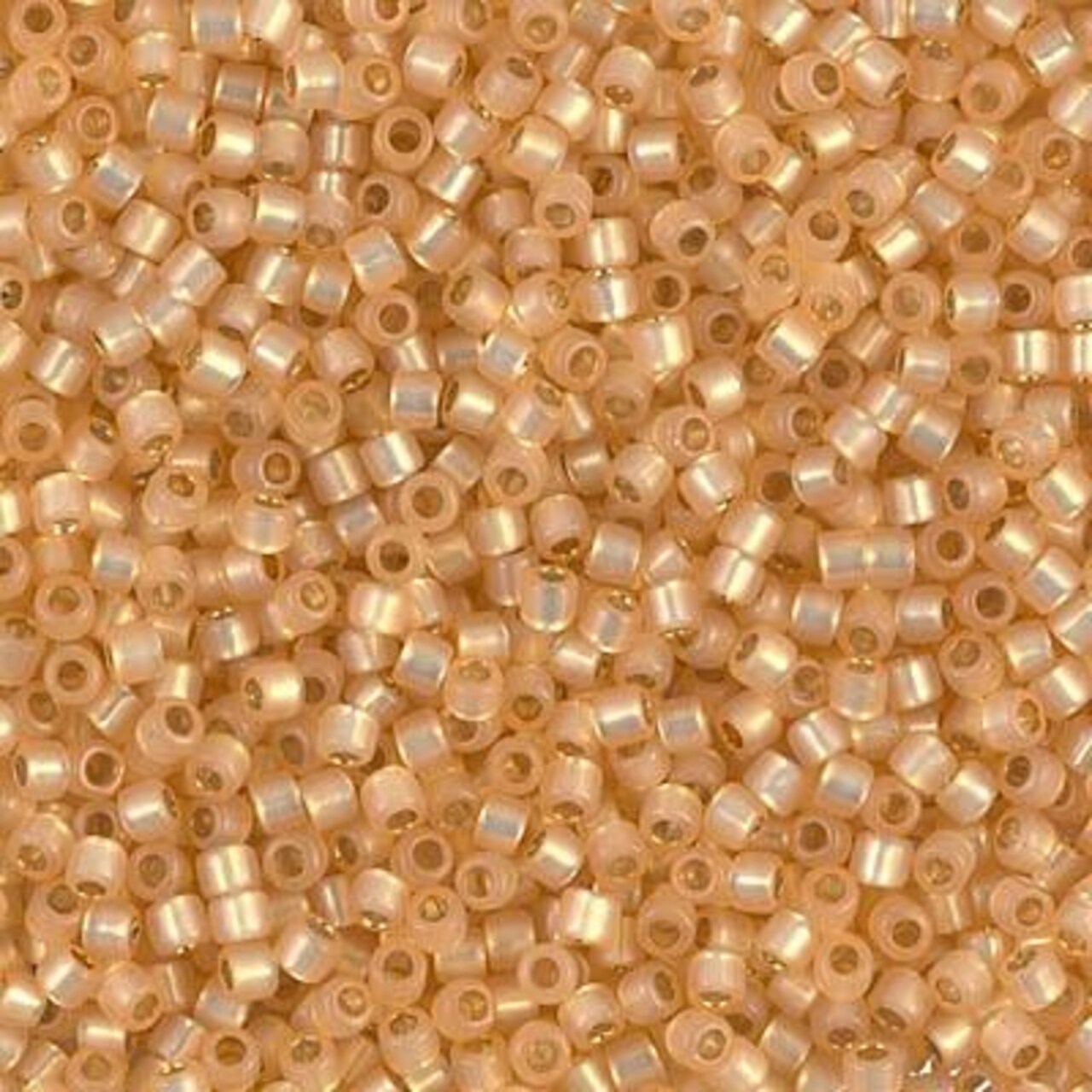 Miyuki Delica Bead 10/0, DBM0621, Dyed Light Apricot Silver Lined Alabaster